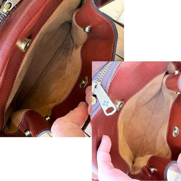 Patricia Nash Ashford Rose Tooled Leather Crossbody Satchel In British Tan - Picture 10 of 16